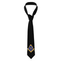 Custom Fashion Gold Square Compass Masonic Freemason Ties for Office Mens Freemasonry Mason Neckties