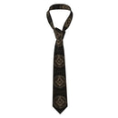 Custom Fashion Gold Square Compass Masonic Freemason Ties for Office Mens Freemasonry Mason Neckties