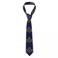 Custom Fashion Gold Square Compass Masonic Freemason Ties for Office Mens Freemasonry Mason Neckties