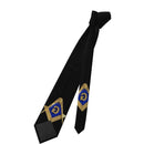 Custom Fashion Gold Square Compass Masonic Freemason Ties for Office Mens Freemasonry Mason Neckties