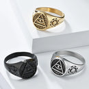 Ancient Egyptian Retro Old Horus Eye Titanium Steel Ring Rings Men's High Quality Personalized Accessories