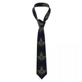 Custom Fashion Gold Square Compass Masonic Freemason Ties for Office Mens Freemasonry Mason Neckties