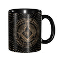 Customized Masonic Pattern Mug DIY Freemason Symbol Ceramic Milk Tea Coffee Cups