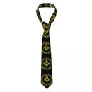 Custom Fashion Gold Square Compass Masonic Freemason Ties for Office Mens Freemasonry Mason Neckties