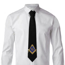 Custom Fashion Gold Square Compass Masonic Freemason Ties for Office Mens Freemasonry Mason Neckties