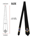 Custom Fashion Gold Square Compass Masonic Freemason Ties for Office Mens Freemasonry Mason Neckties