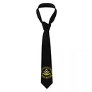 Custom Fashion Gold Square Compass Masonic Freemason Ties for Office Mens Freemasonry Mason Neckties