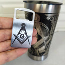 Copo Térmico 473ml Personalizado Maçonaria Gravação Laser 360 Graus Com Abridor